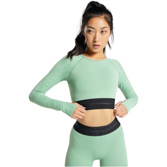 Gymshark VISION LONG SLEEVE CROP TOP - Picture 1 of 11